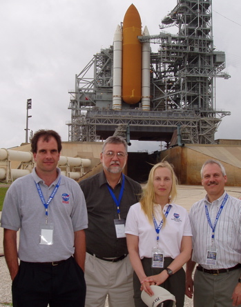 Darlene Kellner with NEAT members in the Flame Trench